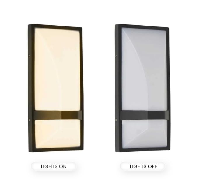 Image of JACKAL 12 Watt Warm White Up Down LED Outdoor Wall Lights Waterproof (Rectangular Shape) - IP65 Grade Waterproof Metal Body | Fancy Exterior Wall Mounted Light, Wall Lamp - 6 Months Warranty