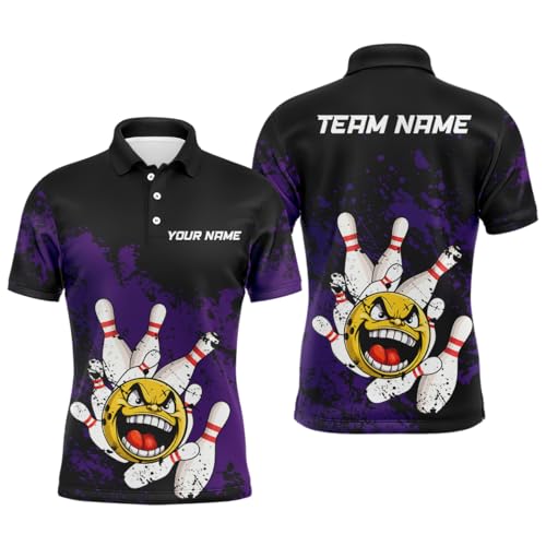 Custom Bowling Shirts for Men and Women Funny Bowling Team League Jersey Bowling Polo & Quarter-Zip Shirts BDT45
