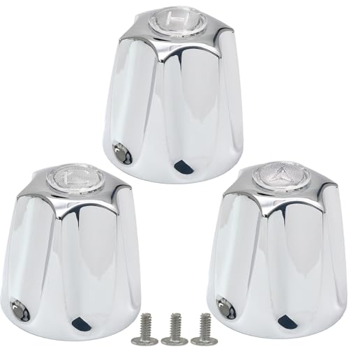 Biaungdo Polished Chrome Shower Knob Replacement Set of 3