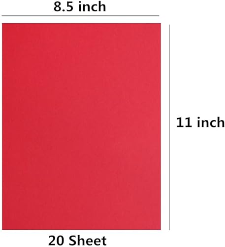 Miniatura 2 de Baisunt 20 hojas de cartulina roja y verde oscuro con tema navideño grueso en blanco para proyectos de arte, álbumes de recortes, tarjetas e