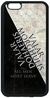 Game of Thrones Valar Morghulis Valar Dohaeris Custom Image Special Designed for Apple iphone 6 4.7" phones case,Black Silicone Rubber TPU iphone6 4.7" inch Case Cover