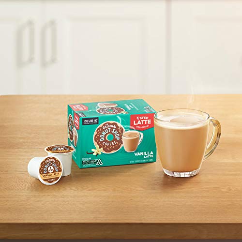 The Original Donut Shop Vanilla One-Step Latte, Single Serve Coffee K-Cup Pod, Flavored Coffee, 60 Count (6 Packs of 10) - image 7