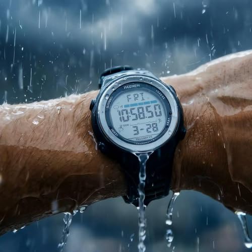 Image of PASNEW Boys' Watches - Dual Display, Large Dial Sport Watch, Black Outdoor Watch for Boys & Teens - Waterproof