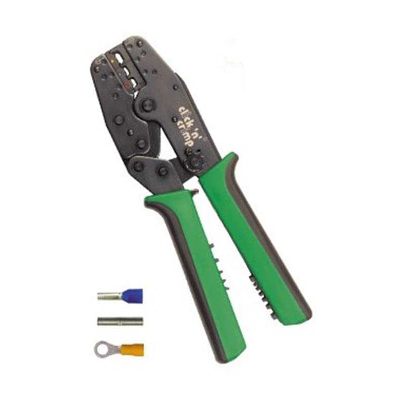 E-ROBUR - Pince à sertir à cliquet pour cosses isolées/nues/embouts 10mm² - 223020