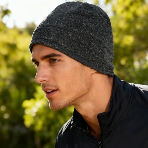 Image of WANDER Skull Cap Running Beanie Lightweight Thermal Helmet Liner for Men | Soft Fleece Lining Locks Warmth,Moisture & Sweat Wicking,4-Way Stretch Fits Snugly,Versatile For Skiing,Cycling,Sports
