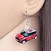 NEWEI Acrylic Novelty Beetle Car Earrings Camper Truck Dangle For Women Fashion Car Accessories Jewelry Charm Gift (Blue)