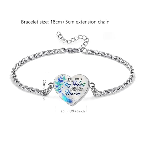 Cremation Jewelry Heart Urn Bracelet for Ashes for Women Memorial Pendant Human Ashes Keepsake Link Bracelet2