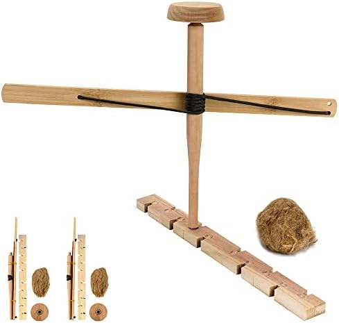 SXTL 2 Pack Bow Drill Fire Starter Kit Outdoor Survival Practice Tool Friction Fire Starter for Scout, Backpacking and Camping, Gift for Men