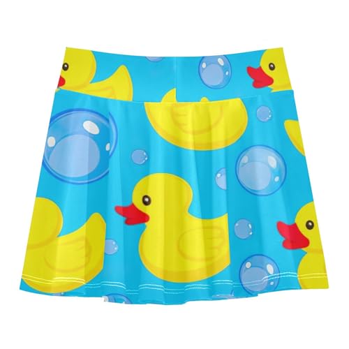 Girls' Shorts Athletic Skorts Tennis Skirts Kids Toddler School Skirt Yellow Ducks Blue 3t2