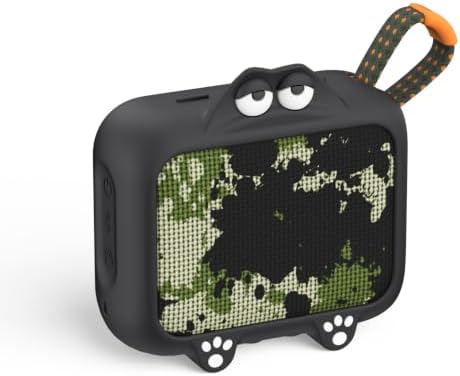 Cute Silicone Cover Case for JBL Go 4 Portable Speaker (Black) - 1