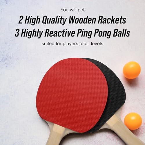 Image of Vector X Cyber Table Tennis Playset (2 Racquets + 3 Balls + 1 Net) (Ball) Table Tennis Racquet and T.T Balls Set with Table Tennis Net (Multi-Color) (Cyber- Full T.T Set)