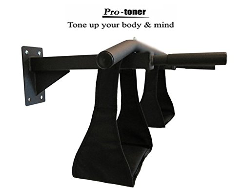Image of Protoner Combo of Wall mounting Dips & Chin up Bar with Ab Straps