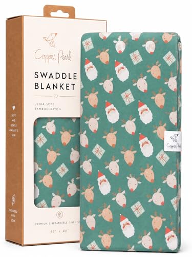Image of Copper Pearl Swaddle Blankets for Newborns | Soft Stretchy Receiving Blankets for Boys and Girls | Large 46 x 46 Inch Baby Blankets | Lightweight and Breathable Swaddles | Prancer