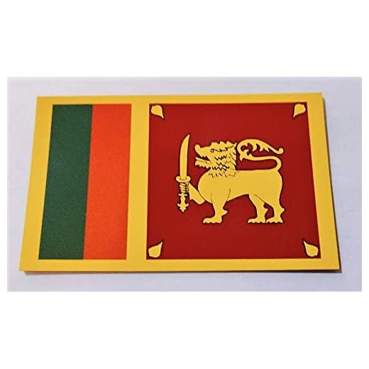 SAFIRMES 2 x SRI Lanka Drapeau Magnet 6x3 cm Aimant déco SRI Lanka magnétique frigo