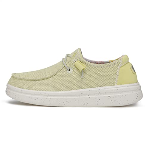HEYDUDE Women's Wendy Rise Stretch Lemon Size 10 | Women's Shoes | Women's Slip On Shoes | Comfortable & Light-Weight