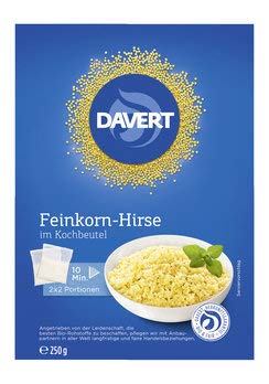 Davert Feinkorn-Hirse im Kochbeutel, 6er Pack (6 x 250 g) - Bio