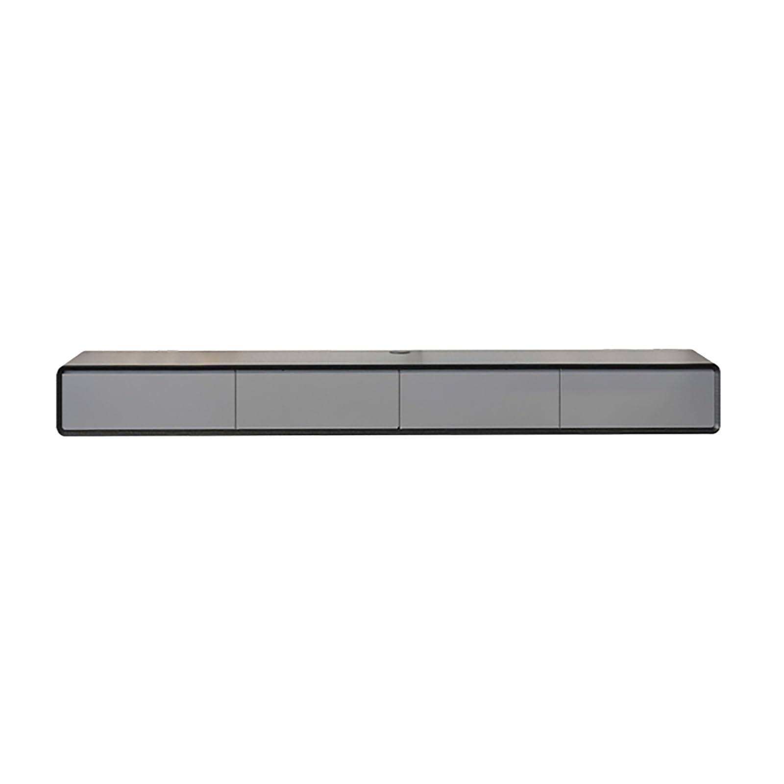Mobile TV Con Ante A Ribalta E Cassetti, Mobile Porta TV In Legno A Parete, Console Multimediale Rettangolare Per Lettore DVD, Decoder, Console Per Videogiochi(Gray,240x24x20cm)