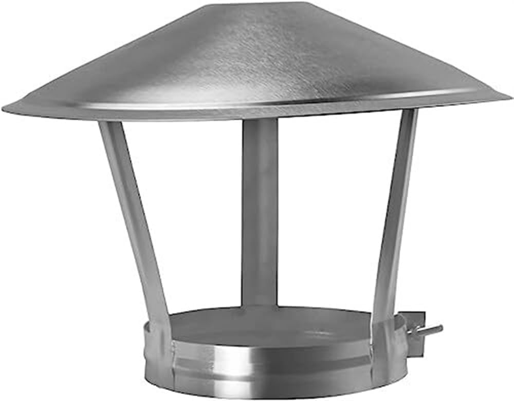 BHFLJSAQ Chimney Rain Caps,304 Stainless Steel Chimney Cap - Cone Top Rain Cover for Exhaust Pipes, Heating Furnace, Protective Cap for Roof Chimney, Durable & Weatherproof (80mm)