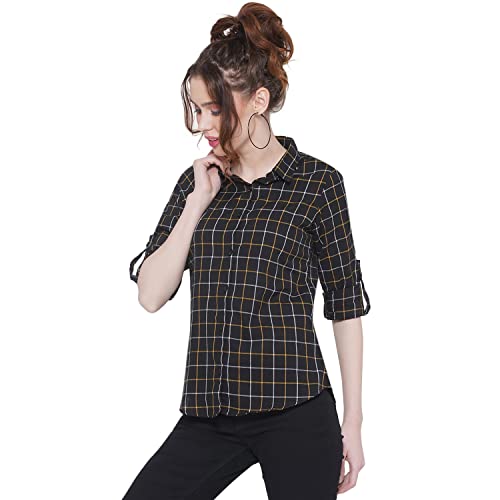 Image of Vastraa Fusion Women's Cotton Checkered Shirt