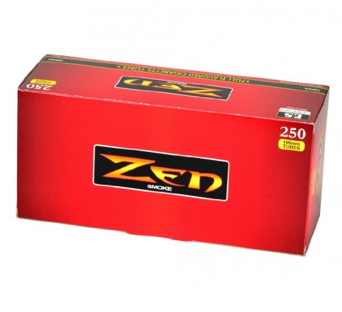 1 Box - 250Pc Zen King Size Full Flavor Cigarette Tubes #TOP19