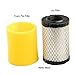 HEYZLASS 2Pack 591334 Air Filter, Compatible with 796031 594201 OEM Air Cleaner Cartridge, Lawn Mower Air Filter, Plus Foam Pre Filter