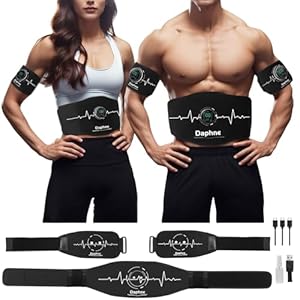 Daphne ABS Stimulator, Ab Stimulator Muscle Toner, Effective Muscle Stimulator for Abdomen, Arms, Legs, Abdominal Toning Belt