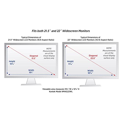 Image of Kantek MAXVIEW LCD Computer Monitor Screen Magnifier for 21.5-Inch and 22-Inch Widescreen Monitors (Measured Diagonally) (MAG22WL)