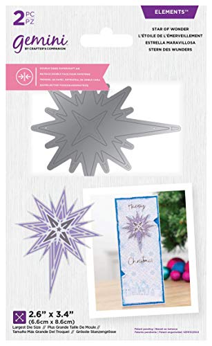 Crafter's Companion Gemini Christmas Elements Double-Sided Metal Cutting Die-Star of Wonder, Silver, one Size
