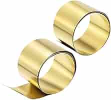 Uxcell Brass Sheet Roll, 3Pcs 40" X 4" X 0.0008" H62 Metal