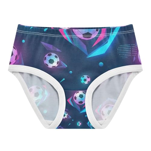 Soccer Balls Neon Blue Toddler Underwear Girls, Girls' Underwear, 2T–8 Years