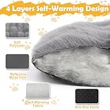XIAPIA Selbstheizende Decke Katze & Hunde, Flauschig Selbstwärmende Katzendecke ohne Kabel, Wärmedecke Heizdecke ohne Strom, Washbar Thermodecke Katzenkissen Katzenbett Indoor im Auto Grau 60 * 45 cm