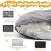 XIAPIA Selbstheizende Decke Katze & Hunde, Flauschig Selbstwärmende Katzendecke ohne Kabel, Wärmedecke Heizdecke ohne Strom, Washbar Thermodecke Katzenkissen Katzenbett Indoor im Auto Grau 60 * 45 cm