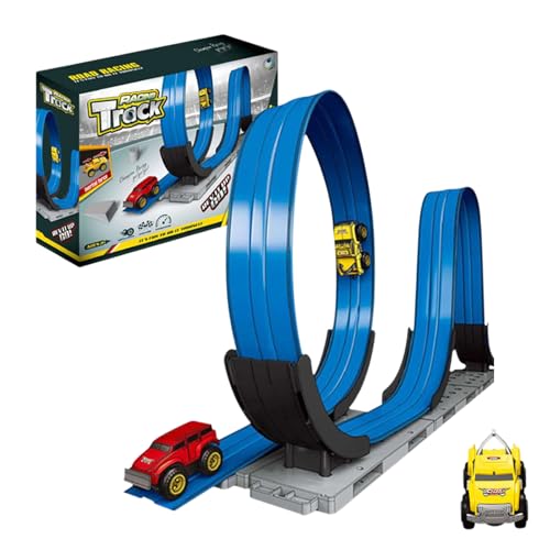 Gara Track Toy - Juego de pistas de carreras para coches | Pistas de carreras para niños | Juego de construcción de juguetes para el niño juega al cumpleaños para la fiesta de Pascua viajes al aire