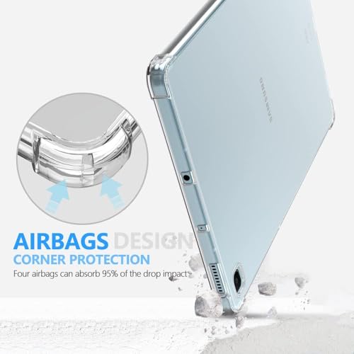 World biz Clear Case for Samsung Galaxy Tab S6 Lite 10.4'' 2024/2022/2020 SM-P610/P615, Flexible Transparent Soft Bumper TPU Reinforced Corner, Shockproof Cover - Image 3