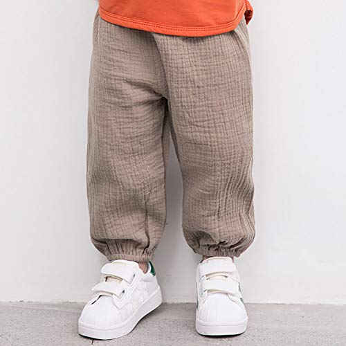 Miyanuby Baby Mädchen Jungen Pumphose Sommer Feste Jogginghose Lässige Elastische Hose für Unisex Baby…