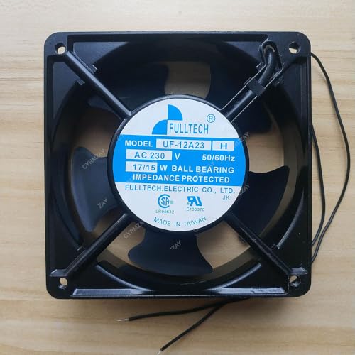 CYRMZAY Ventilador Compatible para FULLTECH UF-12A23 H 230v 2-Wire 17/15W 12cm 12038 cooling Ventilador