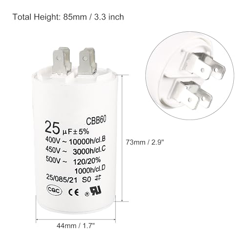 Condensateur permanent CBB60 450V blanc de haute durabilité - 2