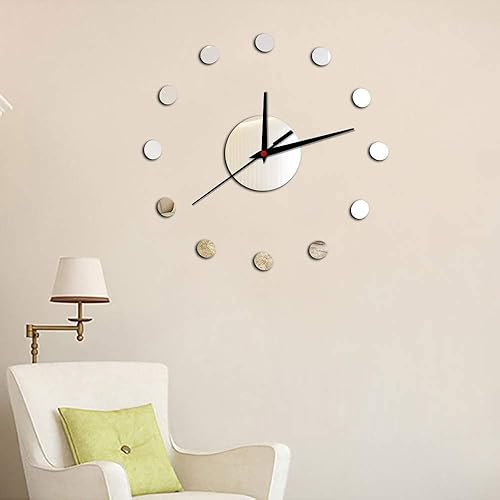 Miniatura 6 de 20 piezas de mini azulejos de espejo acrílico, calcomanías de espejo redondo autoadhesivas de 2 pulgadas, azulejos de mosaico, pequeñas hojas de