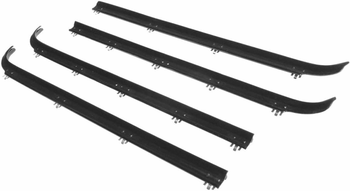 8 Pieces - Inner Outer Window Sweep Felts Seals Weatherstrip Kit Set for Ford for Bronco 1987-1996 for F150 1987-1997 for F250 1987-1997 for F250HD 1997 for F350 1987-1997 Truck (Black)