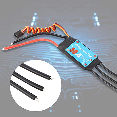 Brushless ESC,ESC Senza Spazzole a One way Spazzole Regolatore di velocità Elettronico ESC per Elica Subacquea per Auto (50A)