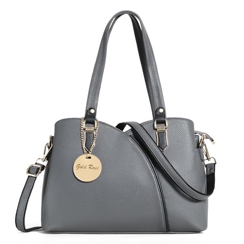 Image of Gold Rose Women's Vegan Leather Handbag - Stylish Shoulder and Crossbody Bag for Women | Multi-Compartment Office, Party and Daily Use Purse