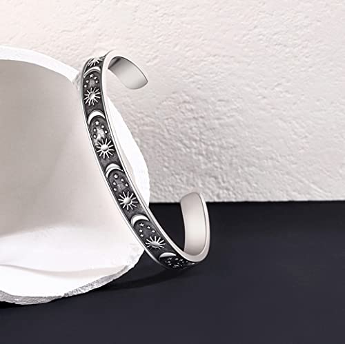 TONY & SANDY Inspirational Bracelets for Women Teen Girls Personalized Gifts for Daughter Granddaughter Mom Sister Friends Stainless Steel Engraved Cuff Birthday Easter Christmas3