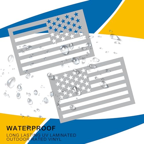 Image of American Flag Car Magnet - Decal Sticker for Vehicles, Laptops, Windows | Patriotic USA Flag Vinyl Sticker | Waterproof & Durable