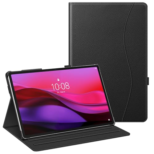 FINTIE Funda compatible con Lenovo Yoga Tab Plus Tablet 12.7 pulgadas 2025 (TB-520FU), [Multi-angli] Ligera funda protectora con Auto Despertador / Sueño, Negro