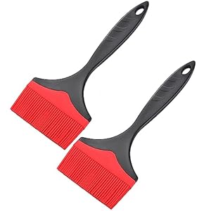 Large Silicone Basting Pastry Brush – 3.95inch Extra Wide Silicone Basting Brush for Grilling,Heat Resistant Brushes Spread Oil Butter Sauce for Cooking Baking BBQ,Dishwasher Safe,Set of 2