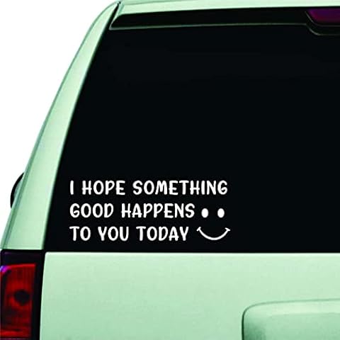 Cute Car Decal with Smiley Face Bumper Sticker Cover