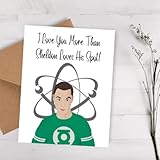 Sheldon / I Love You More Than Sheldon Loves His Spot / Greeting Card / Anniversary / Birthday / Merchandise / Funny / Card For Him / Card For Her