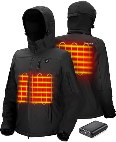 TIDEWE Heated Jacket for Women with Battery Pack (Black, Pink, Ca...