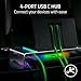 Razer Monitor Stand Chroma: 4 Port Hub - USB A 3.2, USB C 3.2, HDMI 2.0 - Ergonomic Height - Durable Aluminum Supports Up to 44 lbs - Organize Storage Shelf - Remappable RGB Buttons - Chroma RGB