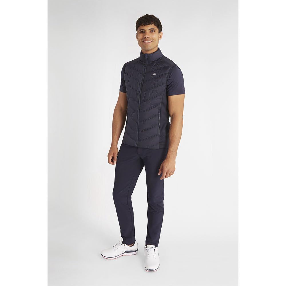 Calvin Klein Uomo Frontera Gilet da golf ibrido cerniera intera traspirante